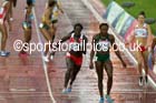 England dodging athlete in the 4 x 400 metres at the Commonwealth Games, Glasgow. Photo: David T. Hewitson/Sports for All Pics